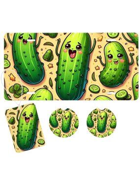Pickle Car Tag Car Freshie Car Coasters Gift Set Bundle